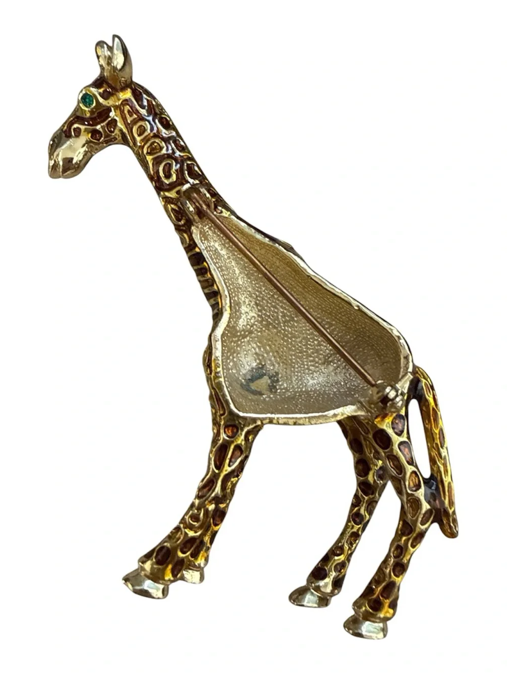 Vintage Gold-Tone Giraffe Brooch Pin